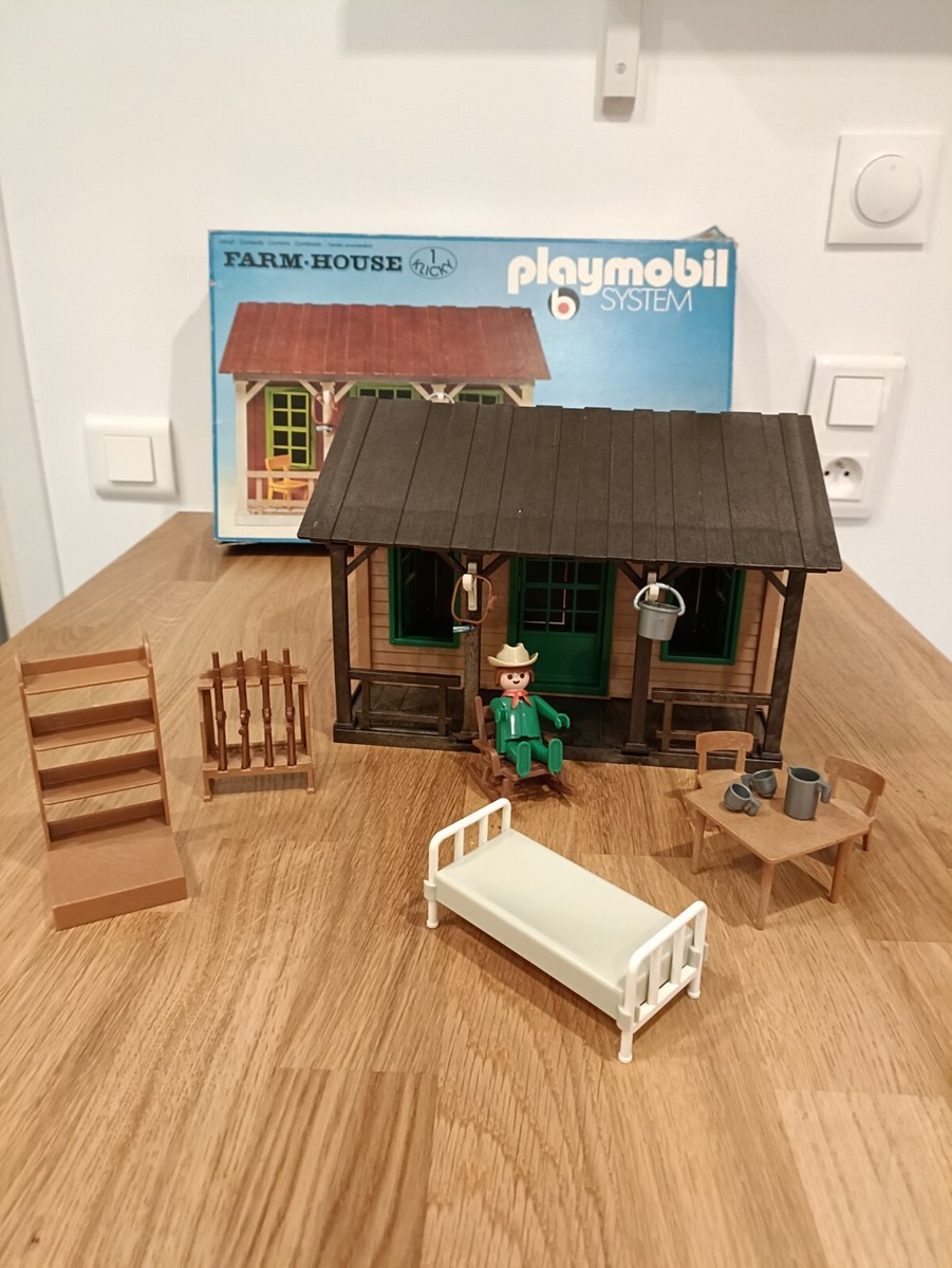 Lot Playmobil Vintage Western Ferme Forge Maison - Pièces GEOBRA Thème Far West