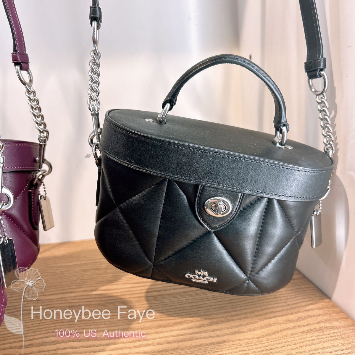 NWT Coach Kay Crossbody In Silver Metallic With Puffy