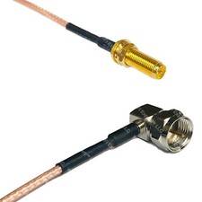 RG316 RP-SMA Female Long to F MALE ANGLE RF Cable Rapid-SHIP LOT