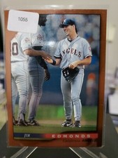 1996 Score Dugout Collection California Angels Baseball Card #A4 Jim Edmonds