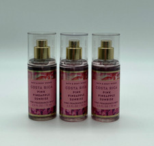 Bath  Body Works Fragrance Mist Travel Size PINK PINEAPPLE SUNRISE- Set of 3