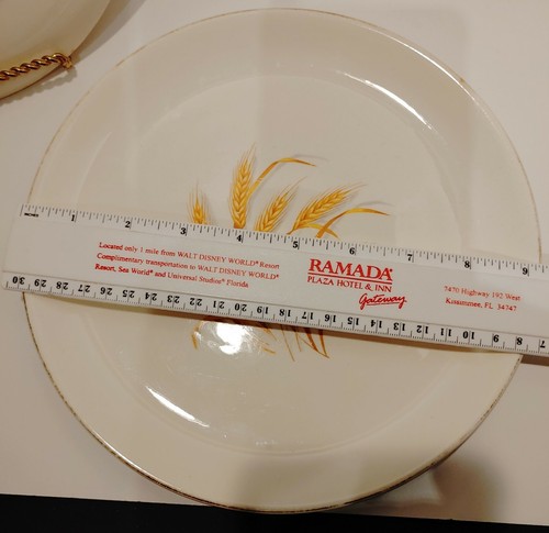 Golden Wheat Dishes 22K Gold Trim Plates Bowls Cups Saucers Creamer/Sugar Gravy - Picture 58 of 60
