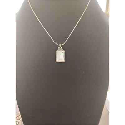 PRETTY LIA SOPHIA ROPE NECKLACE WITH BEAUTIFUL 1-1/4'' GLASS PENDANT NICE!