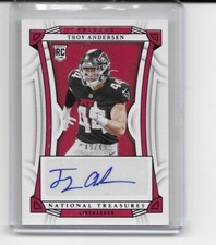 2022 Troy Andersen Rookie Panini National Treasures Auto Ser #'d /49 RC Falcons