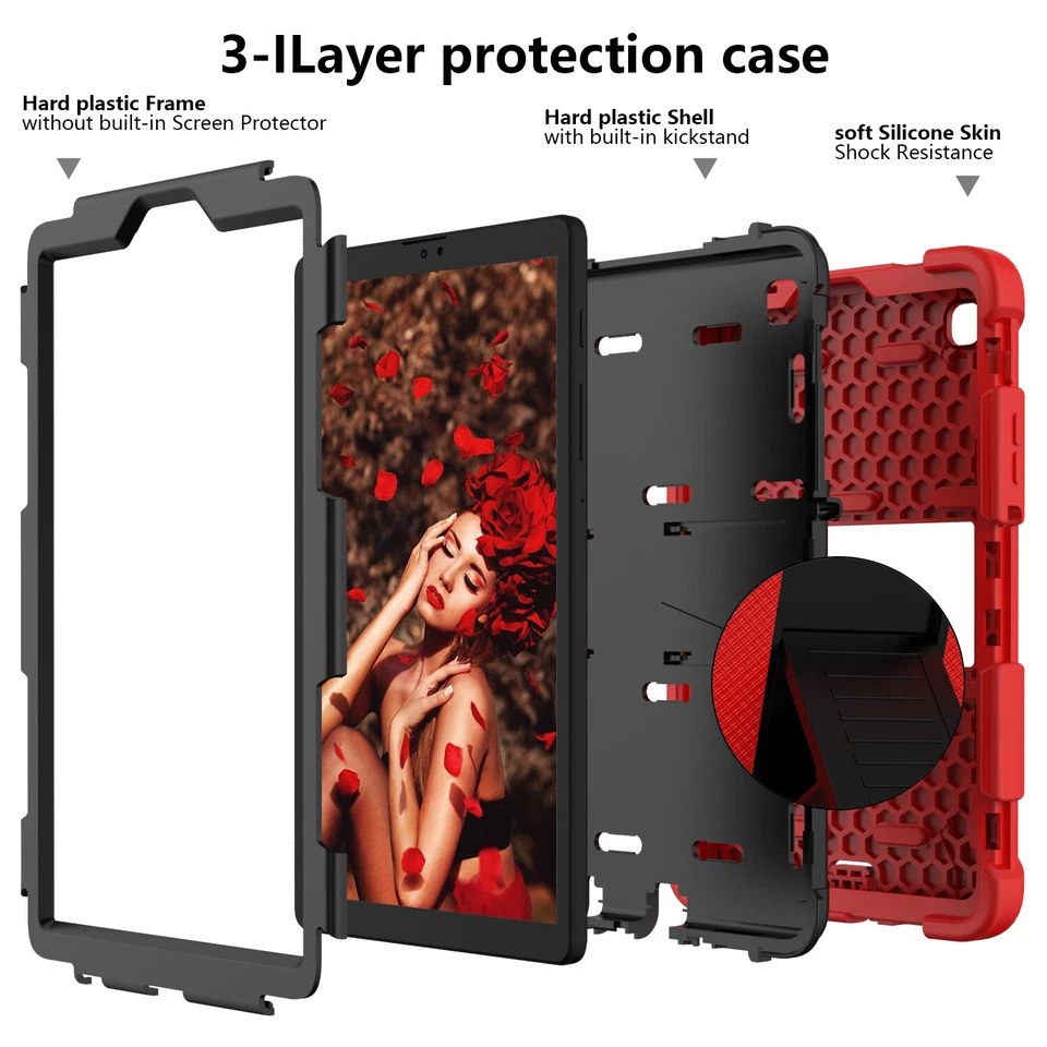 For Sam Galaxy Tab A7 Lite 8.7 Tablet Heavy Duty Stand Case SM-T220 T225 2021 - Image 3 of 4