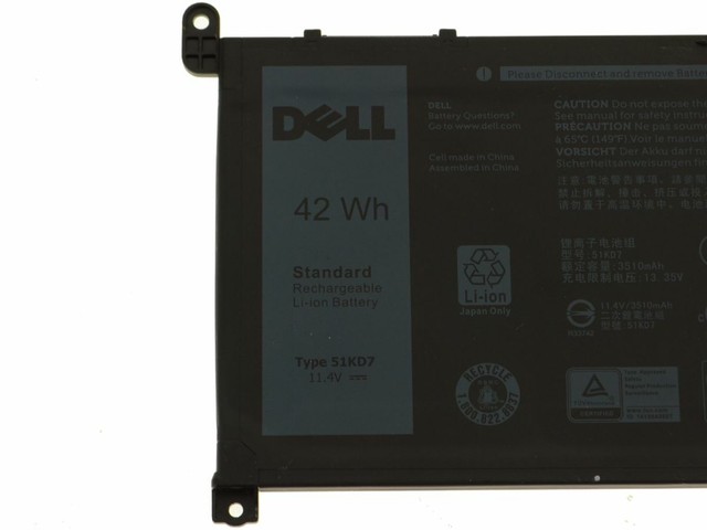 Genuine Battery For Dell 31 And 3180 Laptop 42wh 11 4v Type 51kd7 For Sale Online Ebay