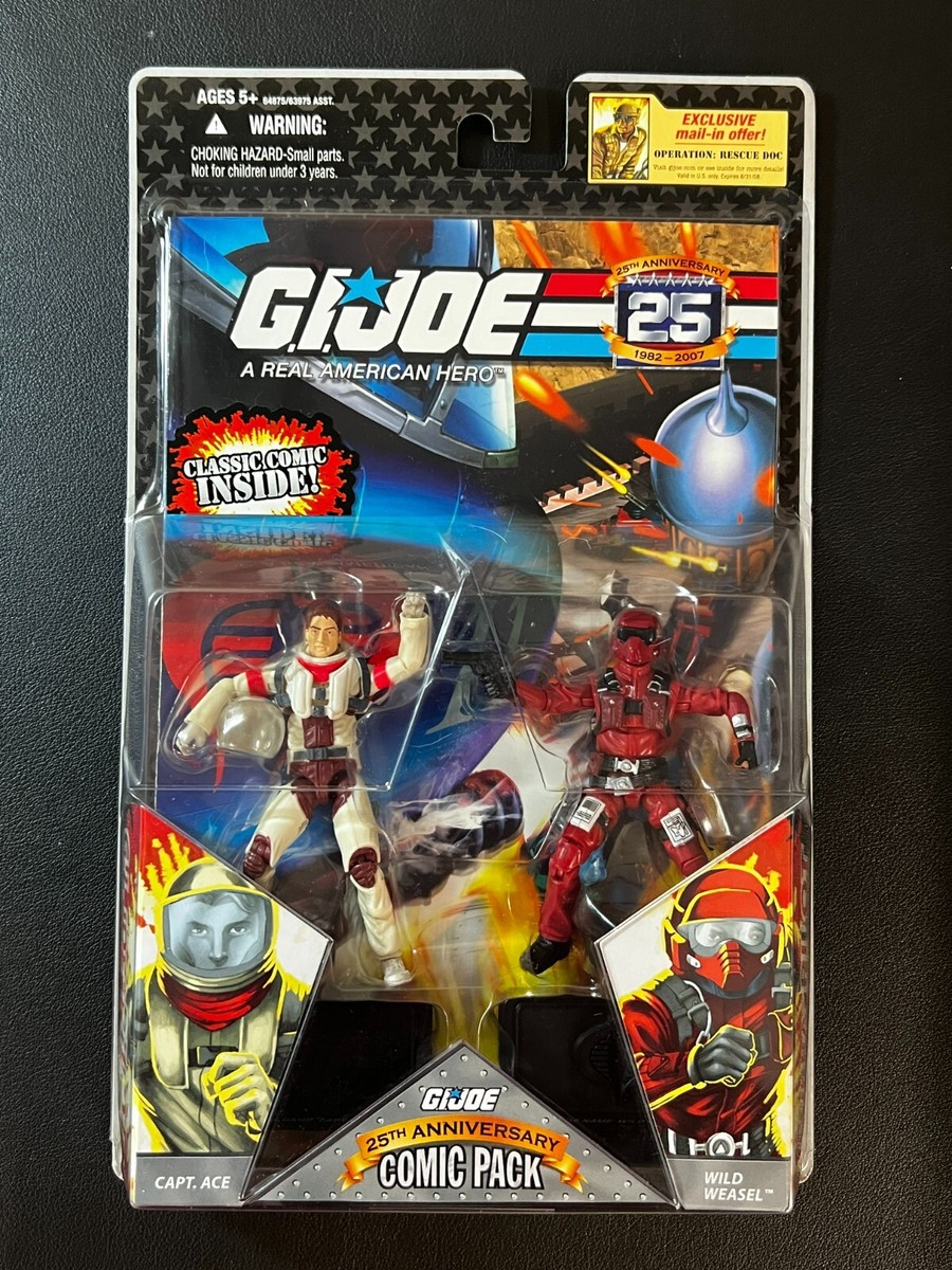 GI Joe 25th Anniversary Comic Pack Capt. Ace vs Wild Weasel Action