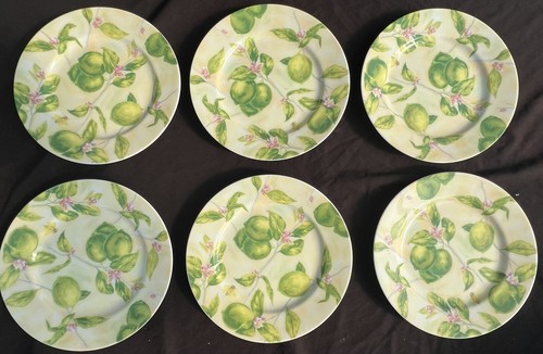 William Sonoma Key Lime 7.75” Salad/Desert Plates (Set Of 6) EX COND