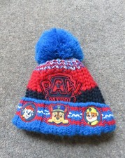 12-24 months F F Tesco baby boy Paw Patrol fleece lined winter bobble hat NWOT