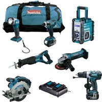 Makita Lxt 18V 11Tlg. Akku Werkzeug Set + DMR112 Akku-Baustellenradio Rfe Rmj Z