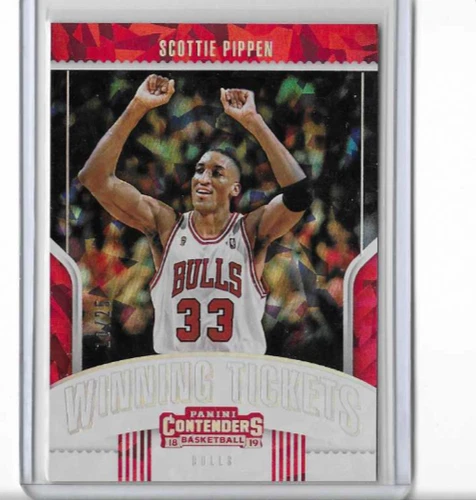 2019 Contenders Red Cracked Ice Winning Tickets SP 10/25 Scottie Pippen #23 HOF