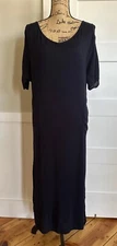 Soft Surroundings Size S Sunset Midi Dress Blue Coverup Sheer Gauzy Loose Fit