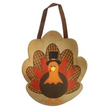 Thanksgiving Turkey Door Hanger Fall Decor Front Porch Party Decoration Home