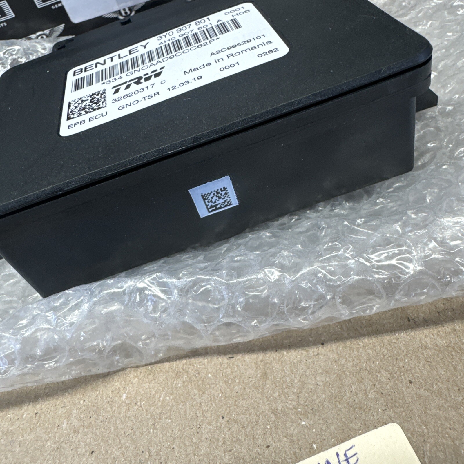 10-20 Bentley Mulsanne Parking Brake Control Unit Module w/ Software 3Y0907801
