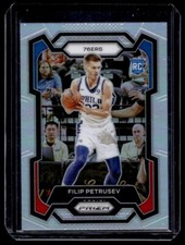 2023-24 Panini Prizm Filip Petrusev Silver Prizm RC #282 Philadelphia 76ers