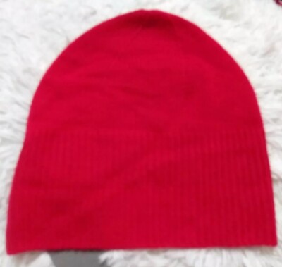 Nordstrom Rock red cashmere hat beanie NWT NORDSTROM RACK Beanie NWT 100% Cashmere Red Ribbed | eBay main image 4