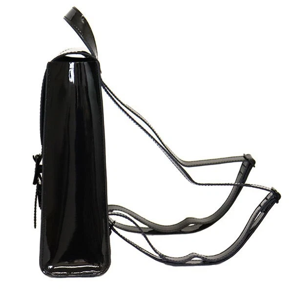 Patent Leather Mini Backpack in Black