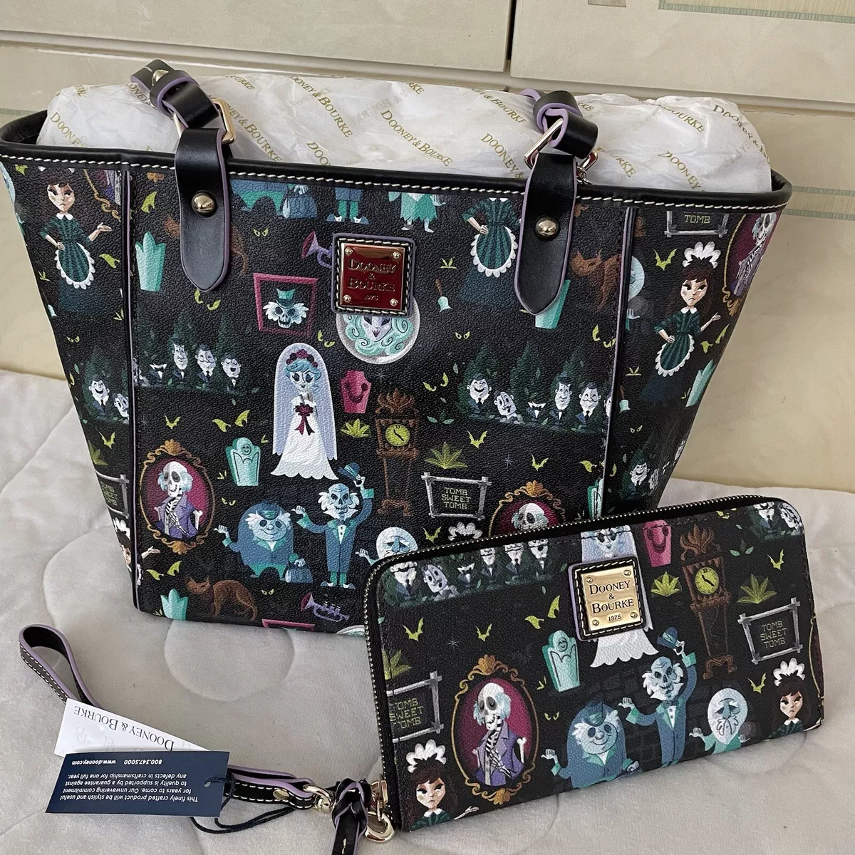 Disney Dooney and Bourke Haunted Mansion Tote Bag Wallet NWT eBay