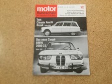 Motor Rundschau 12 /1965, Test Citroen Ami 6 Break, BMW 2000 C - CS