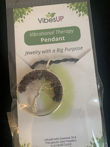 Vibes Up Pendent Infused with Oils & Therapeutic Gem Powders