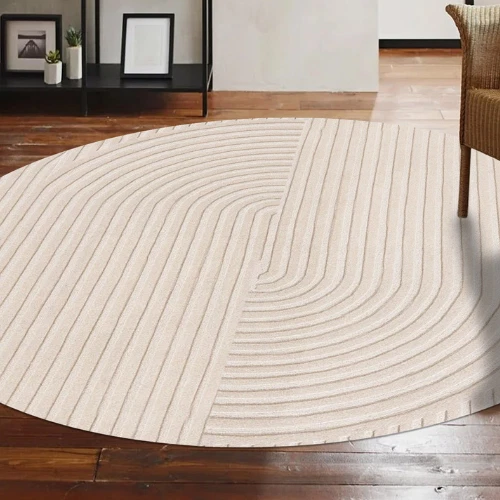 Round Rug, 8 ft Round Rug, Hand Tufted, 9x9, 10x10 Wool Round Carpet, Circle Rug - Image 4 of 4