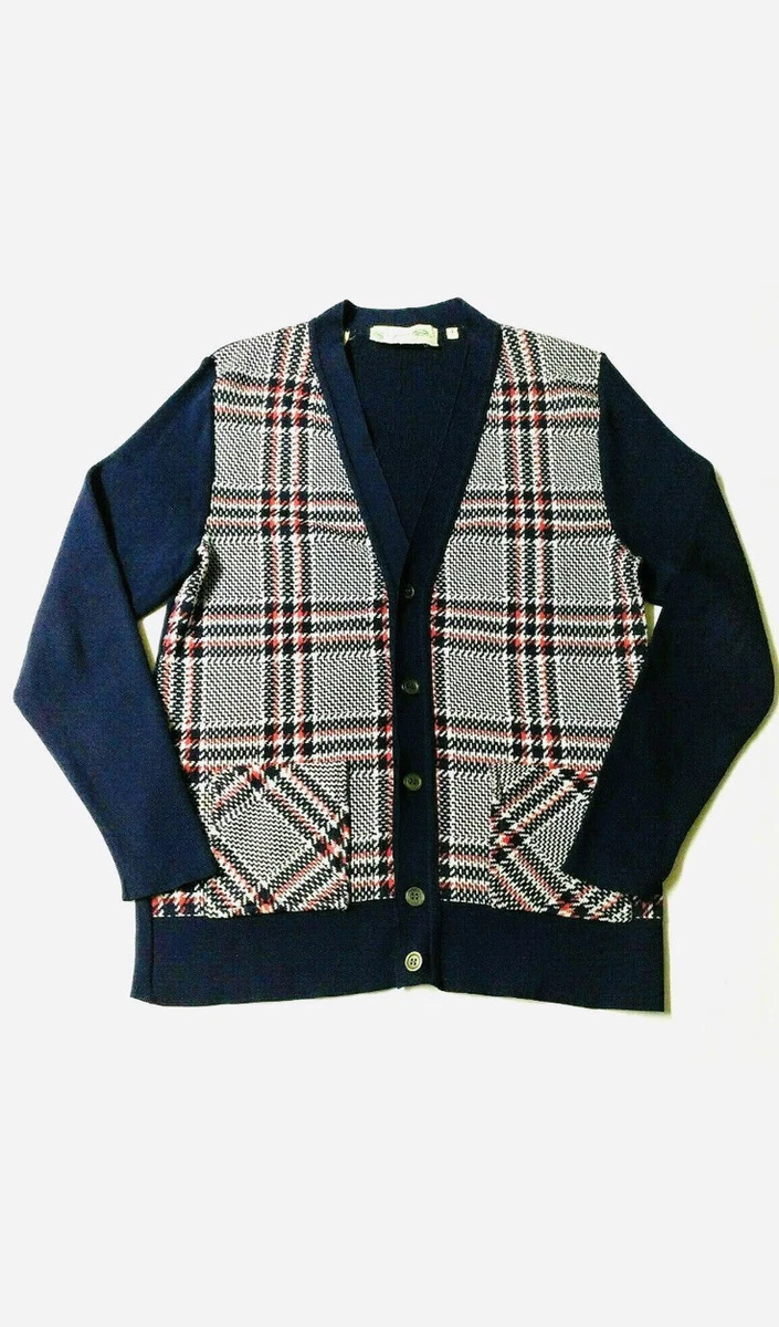Vintage Gino Paoli Men s Professional Multi color V Neck Cardigan