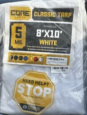 Core Tarps Classic 5 Mil Tarp for Roof, Camping, Patio, Pool , Boat.