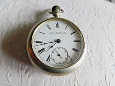 1904 VINTAGE ELGIN 18S 15 JEWEL 218 GR. POCKET WATCH CRESCENT NON RUNNER