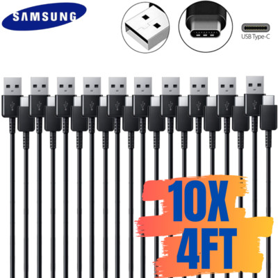 Lots of 10 USB C Type C Cable For Samsung S20 S10 Charger LG Charging Cord Bulk