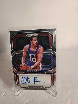 2020-21 Panini Prizm Penmanship Otis Birdsong #PE-OTB Auto NJ Nets