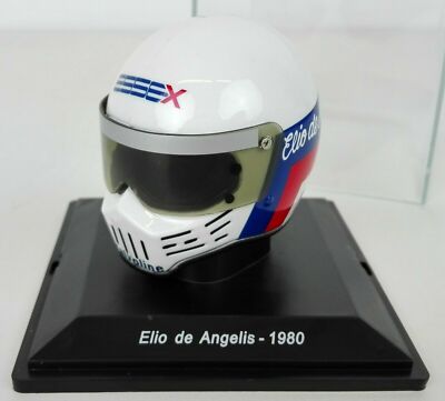 CASCO HELMET ELIO DE ANGELIS 1980 LOTUS F1 SPARK 1:5 +MAGAZINE NEW no  MINICHAMPS | eBay