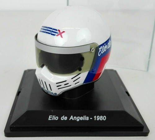 CASCO HELMET ELIO DE ANGELIS 1980 LOTUS F1 SPARK 1:5 +MAGAZINE NEW no  MINICHAMPS | eBay