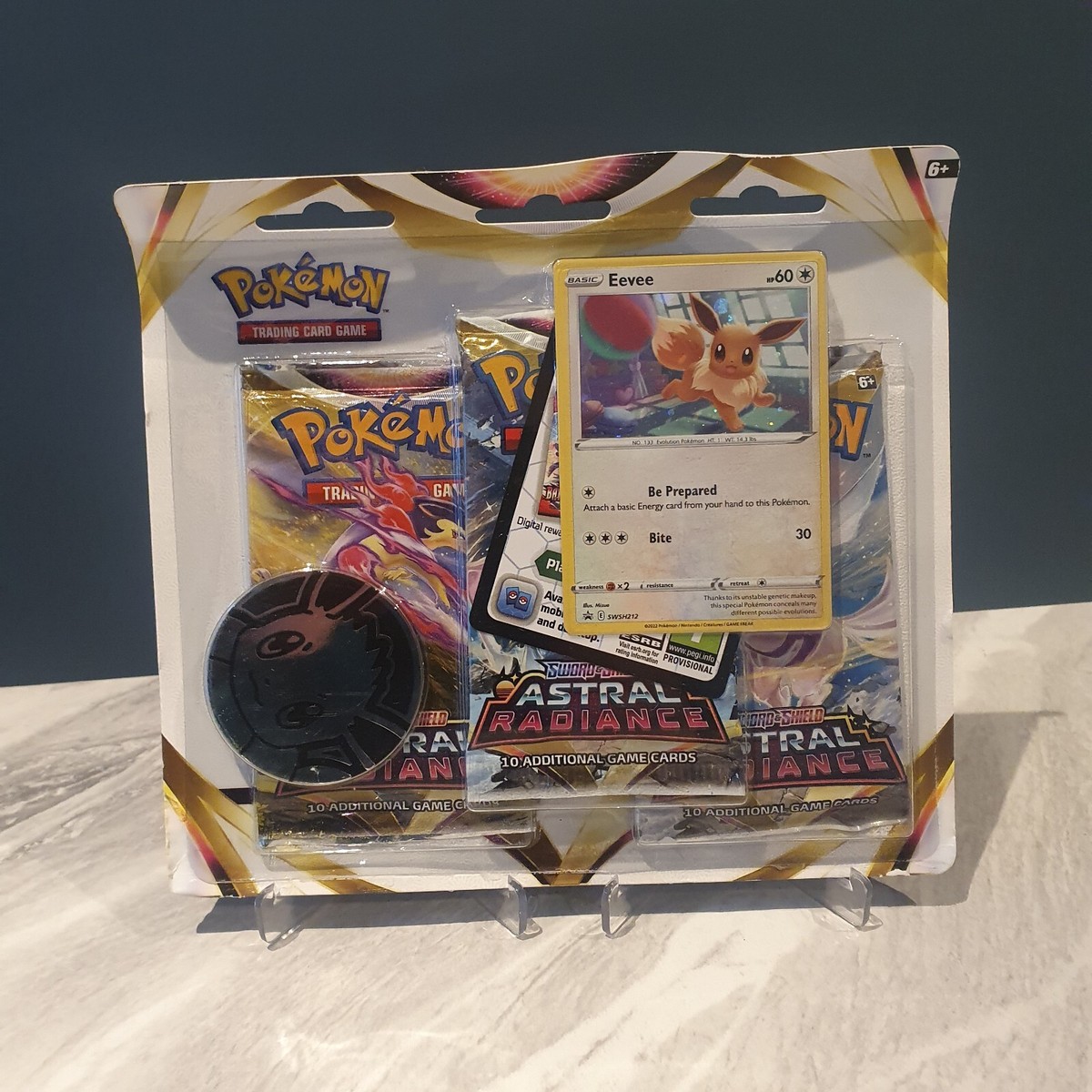 Moonbaby　コラーゲンブースター×3本 Pokémon TCG Sword & Shield Astral Radiance 3 Pack Blister Eevee