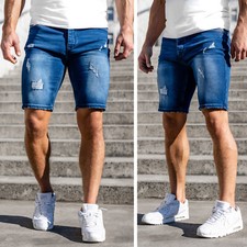 Kurzhose Jeans Shorts Bermudas Classic Jeanshose Kurze Motiv Herren BOLF Casual