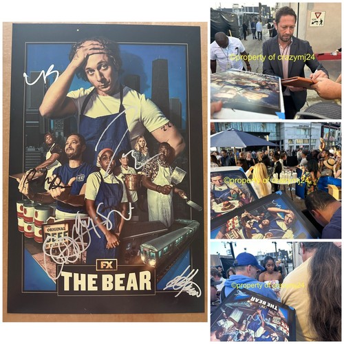 6 Signed The Bear Jeremy Allen White Ayo Edebiri Ebon Moss-Bachrach Autograph FX - 第 1/8 張圖片