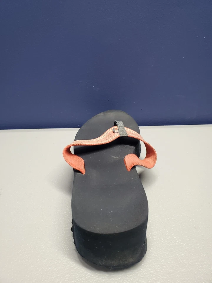 Sandálias tanga Tommy Hilfiger wedge flip flop feminina tamanho 6.5 sola de borracha azul marinho - Imagem 4 de 4