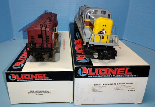 LIONEL 6-11726 ERIE LACKAWANNA FREIGHT SET WITH HORN O GAUGE/USED - Picture 5 of 16