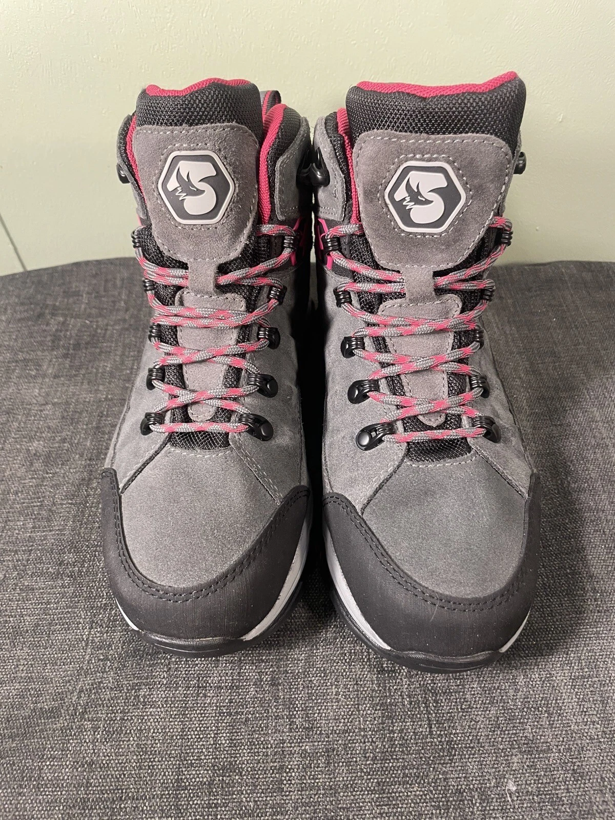 Foxelli Hiking Boot Women Size 7 Waterproof Trail Camping Climbing 13939 Gray