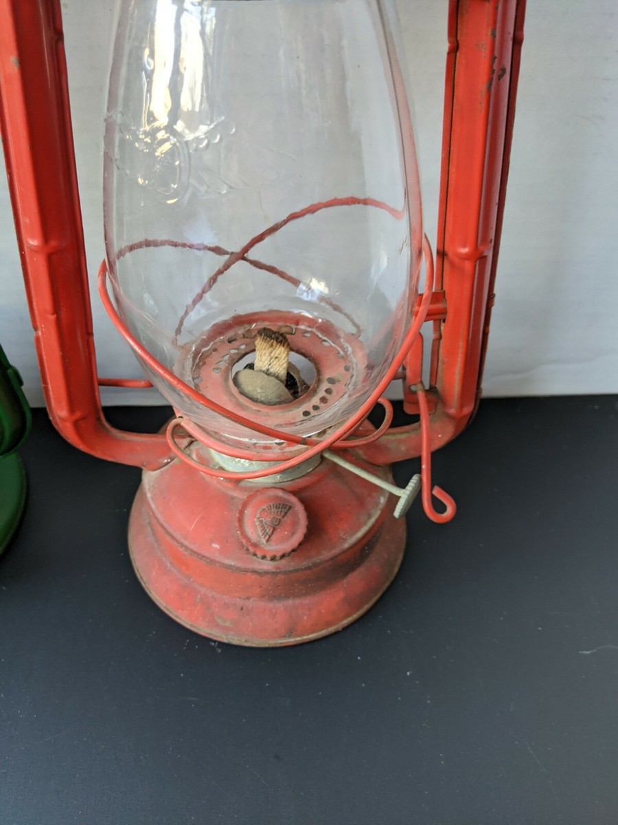 Winged Wheel No 500 Red Vintage Kerosene Lantern Japan & No Winged Wheel No 500 Red Vintage Kerosene Lantern Japan & No