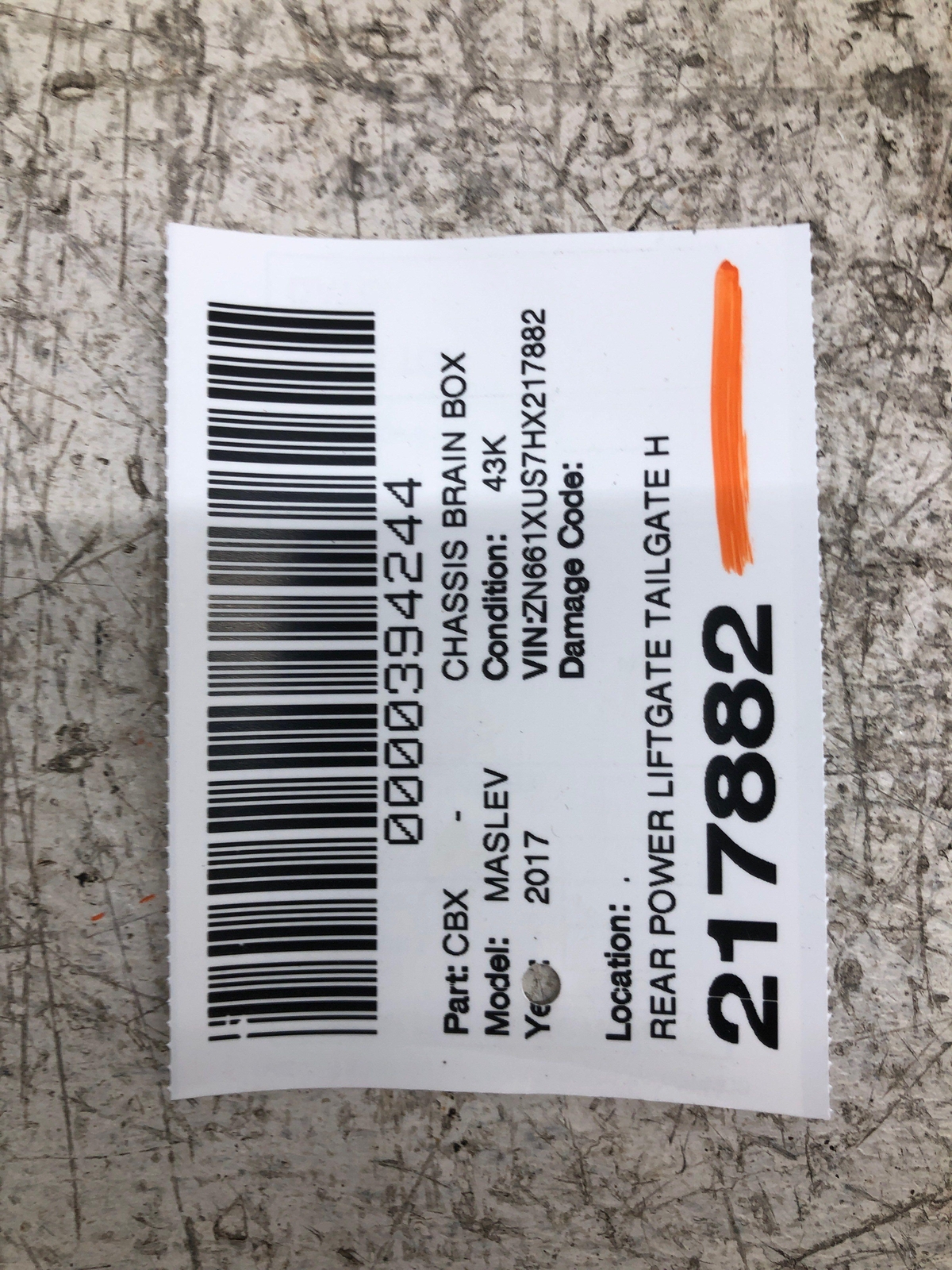 2017-2022 MASERATI LEVANTE REAR POWER LIFTGATE TAILGATE CONTROL MODULE UNIT OEM