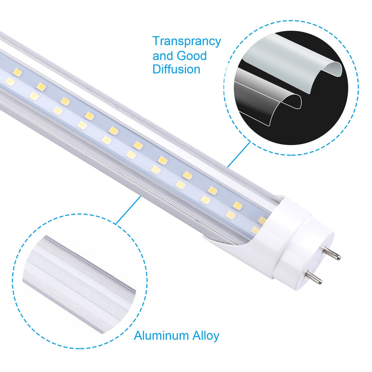 G13 4FT Bi-Pin LED Bulb 28W LED TUBE Light 6000K Replace 4foot