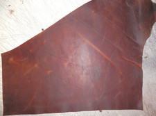 7.5"x16" DARK BROWN OIL TANNED UTILITY LEATHER COWHIDE avg 1.2mm thick 2004