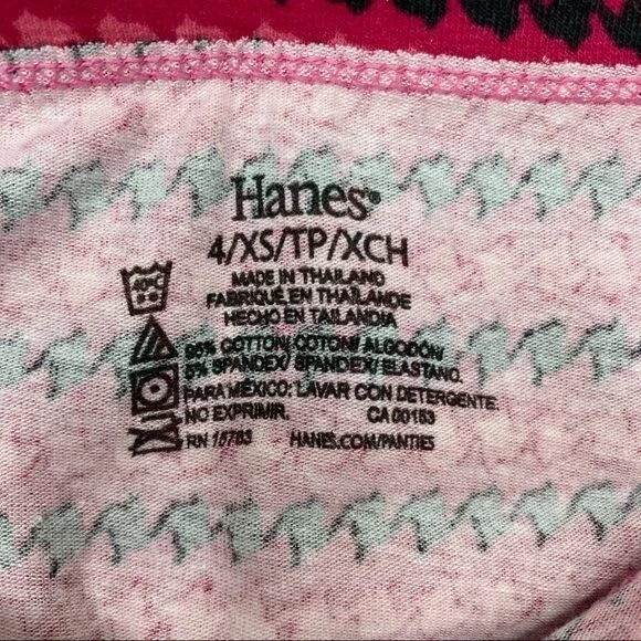 Lote de 3 pares de ropa interior Hanes, Gilligan & O’Malley rosa chevron y encaje negro Foto 4 de 4