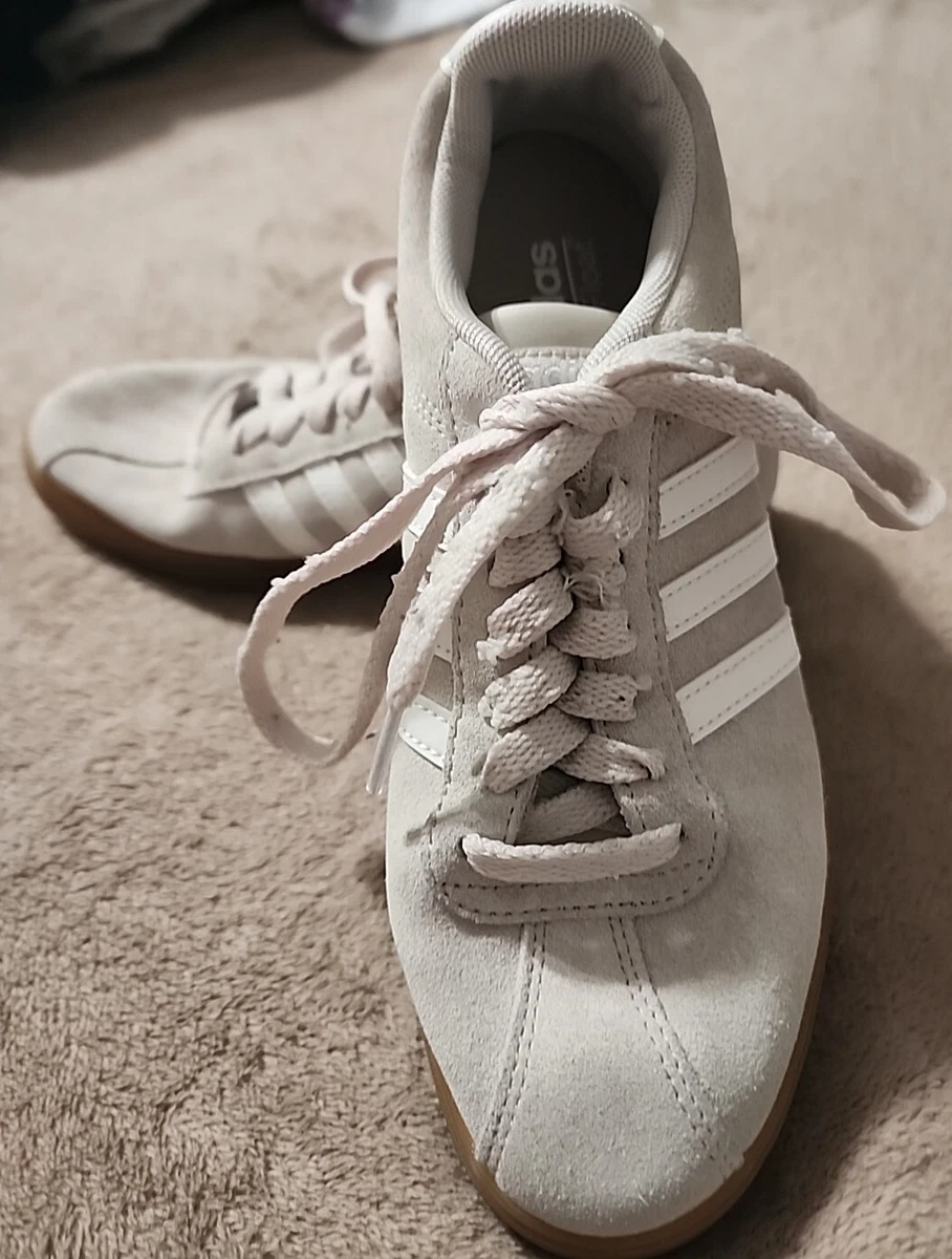 Adidas Ortholite Float Courtset 6 Tennis Shoes Chalk Ivory Womens White Suede