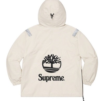 Supreme x Timberland Reflective Taping Anorak White Size Medium  