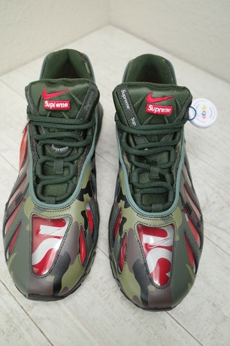 Nike Air Max 96 Supreme Dark Army Camo Speed Red Clear Men's Size 10.5 - Picture 6 of 8