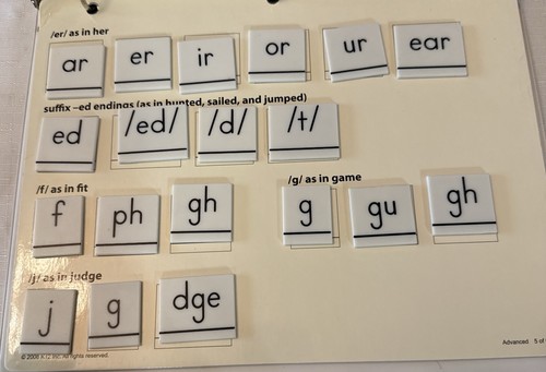 PhonicsWorks Advanced Magnetic Tile Kit Letters Phonics 3-Ring Binder -c - Picture 6 of 7