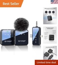 Bluetooth Wireless Lavalier Mic - Crystal-Clear Audio for Interviews  Streaming