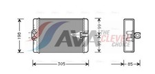 Wärmetauscher Innenraumheizung AVA Clever Choice MSA6250 für MERCEDES KLASSE CLK