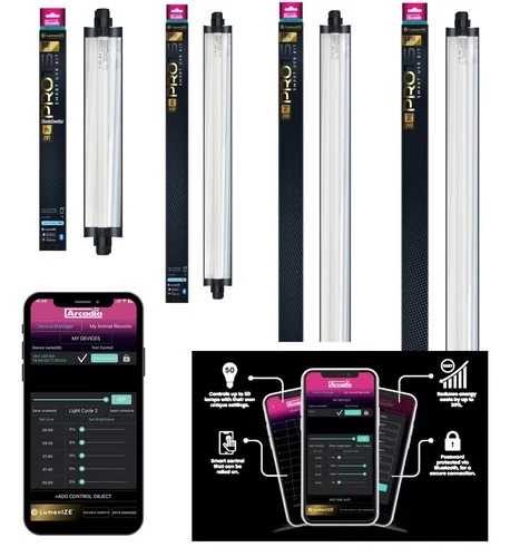 Arcadia LumenIZE ProT5 Reptile UVB Light Kit - App Controlled Dimmable